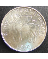 Италия 500 лир 1985  Этруски  Ag