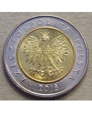 Польша 5 злотых 2018 100 лет Независимости UNC