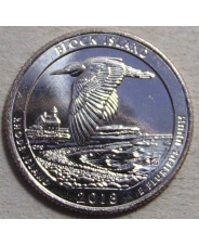 США 25 центов 2018 45 Национальное убежище дикой природы острова Блок Block Island UNC  D