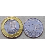 Венесуэла Набор 2 монеты 50 сентимо, 1 боливар 2018 UNC арт. 2810