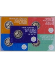 Франция 2 евро 2022 Олимпиада в Париже 2024. Дискобол UNC. арт. 3610