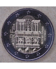 Франция 2 евро 2025 Собор Парижской богоматери. Нотр-Дам де Пари UNC. арт. 5481