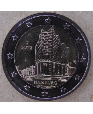 Германия 2 евро 2023 Гамбург Эльбская филармония UNC арт. 3716