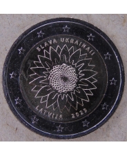 Латвия 2 евро 2023 Украина UNC. арт. 4066