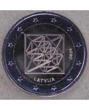 Латвия 2 евро 2024 Пузурис Соломенные украшения UNC. арт. 5071