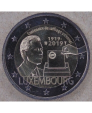 Люксембург 2 евро 2019 100 лет всеобщему избирательному праву UNC. арт. 5151