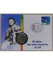 Германия. ГДР 10 марок 1978 UNC СССР-ГДР полет в космос Конверт. арт. 2423