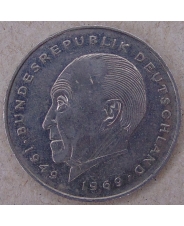 Германия. ФРГ 2 марки 1987 Конрад Аденауэр. арт. 3169-00006