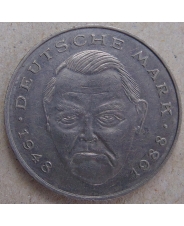 Германия. ФРГ 2 марки 1990 .D. Людвиг Эрхард. арт. 2913-25000