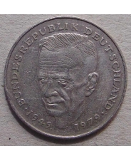 Германия. ФРГ. 2 марки 1990 Курт Шумахер. F. арт. 4865