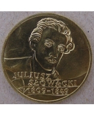 Польша 2 злотых 1999 Юлиуш Словацкий UNC 