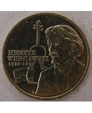 Польша 2 злотых 2001 Генрих Венявский UNC