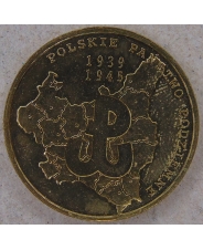 Польша 2 злотых 2009 70 лет подполью UNC. арт. 5119-00011