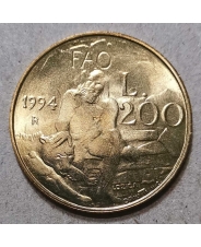 Сан-Марино 200 лир 1994 ФАО UNC. арт. 5034