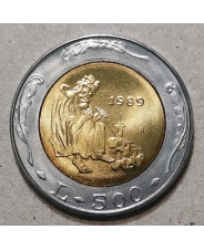 Сан-Марино 500 лир 1989 Шестнадцать веков истории UNC арт. 2284