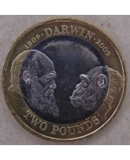 Великобритания 2 фунта 2009 Чарльз Дарвин. арт. 3249-00011