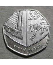 Великобритания 50 пенсов 2019 Щит UNC