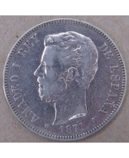 Испания 5 песет 1871. арт. 3162-63000