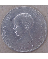 Испания 5 песет 1889 арт. 3132-63000