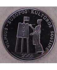 Литва 1 лит 2009 Вильнюс культурная столица Европы UNC арт.  2971