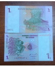 Конго 1 сантим 1997 года  UNC 