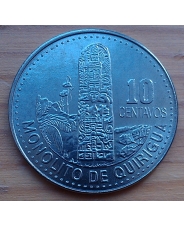 Гватемала 10 сентаво 2009 монолит Киригуа город древних майя Unc