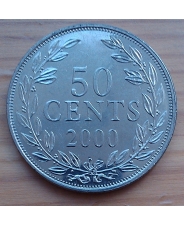 Либерия 50 центов 2000 UNC