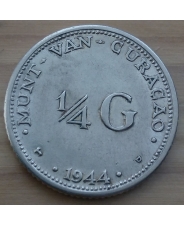 Нидерландские  Кюрасао 1/4 гульдена 1944 (XF) Ag