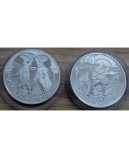 Россия 3 рубля 1999 года &quot;Раймонда. Поединок и Похищение&quot;. Пара. ММД. Серебро