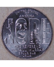 США 25 центов 2024 Женщины Америки. №11. Паули Мюррей, правозащитница. D. UNC арт. 4305