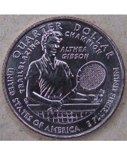 США 25 центов 2025 Женщины Америки. №20.  Алтея Гибсон Теннисистка UNC. D. арт. 5446