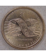 США 1 доллар 2010 Сакагавея. Стрелы. Пояс Гайавата. P. арт. 2454-58000