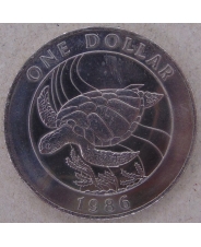 Бермудские острова. Бермуды 1 доллар 1986 Черепаха. арт. 2705-00001