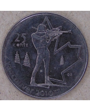 Канада 25 центов 2007 Олимпиада Ванкувер 2010. Биатлон. арт. 3558