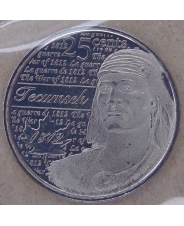 Канада 25 центов 2012 Текумсе. 200 лет войне 1812 UNC запайка арт.1795-00005