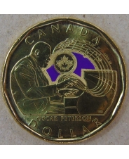 Канада 1 доллар 2022 Джазовый музыкант Оскар Петерсон UNC Цветная. арт. 3572