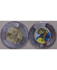 Канада 2 доллара 2025 Дафни Оджиг. Искусство коренных народов UNC. Цветная+ Простая. арт. 5474