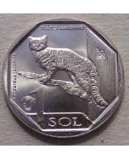 Перу 1 соль 2019 Андский горный кот. кошка UNC арт. 962