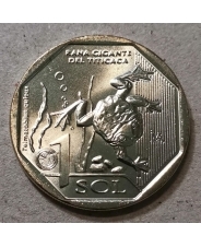 Перу 1 соль 2019 Лягушка Тиатиаканский свистун UNC арт. 2303