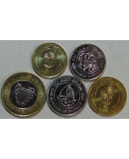 Бахрейн Набор 5 монет 5, 10, 25, 50, 100 филс 2007 - 2009 UNC