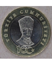Турция 5 лир 2023 100 лет со дня основания Республики UNC. арт. 4264