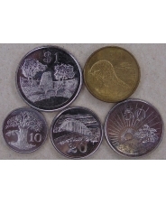 Зимбабве 10, 20, 50 центов 1, 2 доллар 2001-2002. арт. 5220-115000